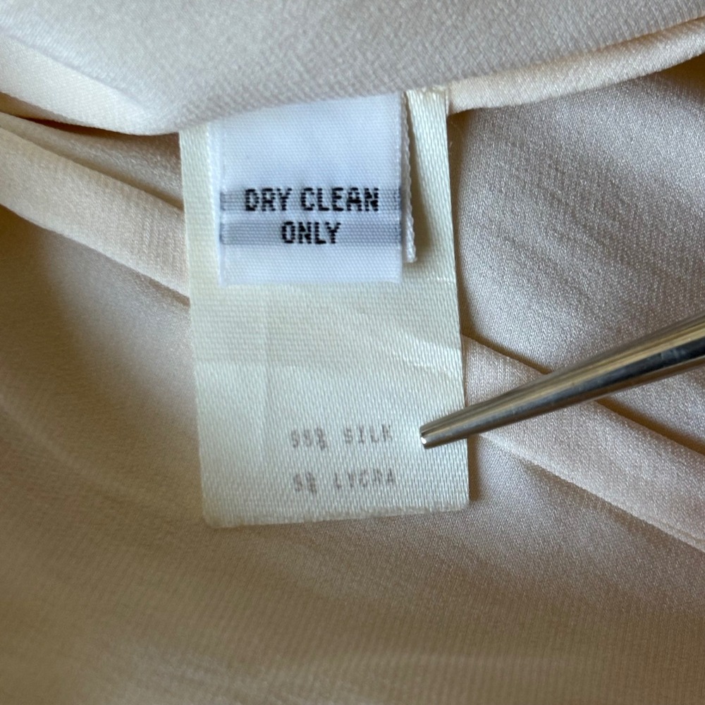 New w Tags - 1990s Todd Oldham Cream Silk Blouse | Size Small | Rare Deadstock - Picture 10 of 13